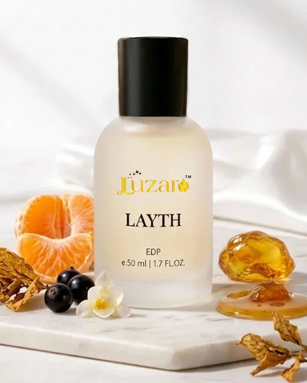 Luzaro Layth White Oud Eau de Parfum with a clean woody fragrance and 12+ hour long-lasting performance