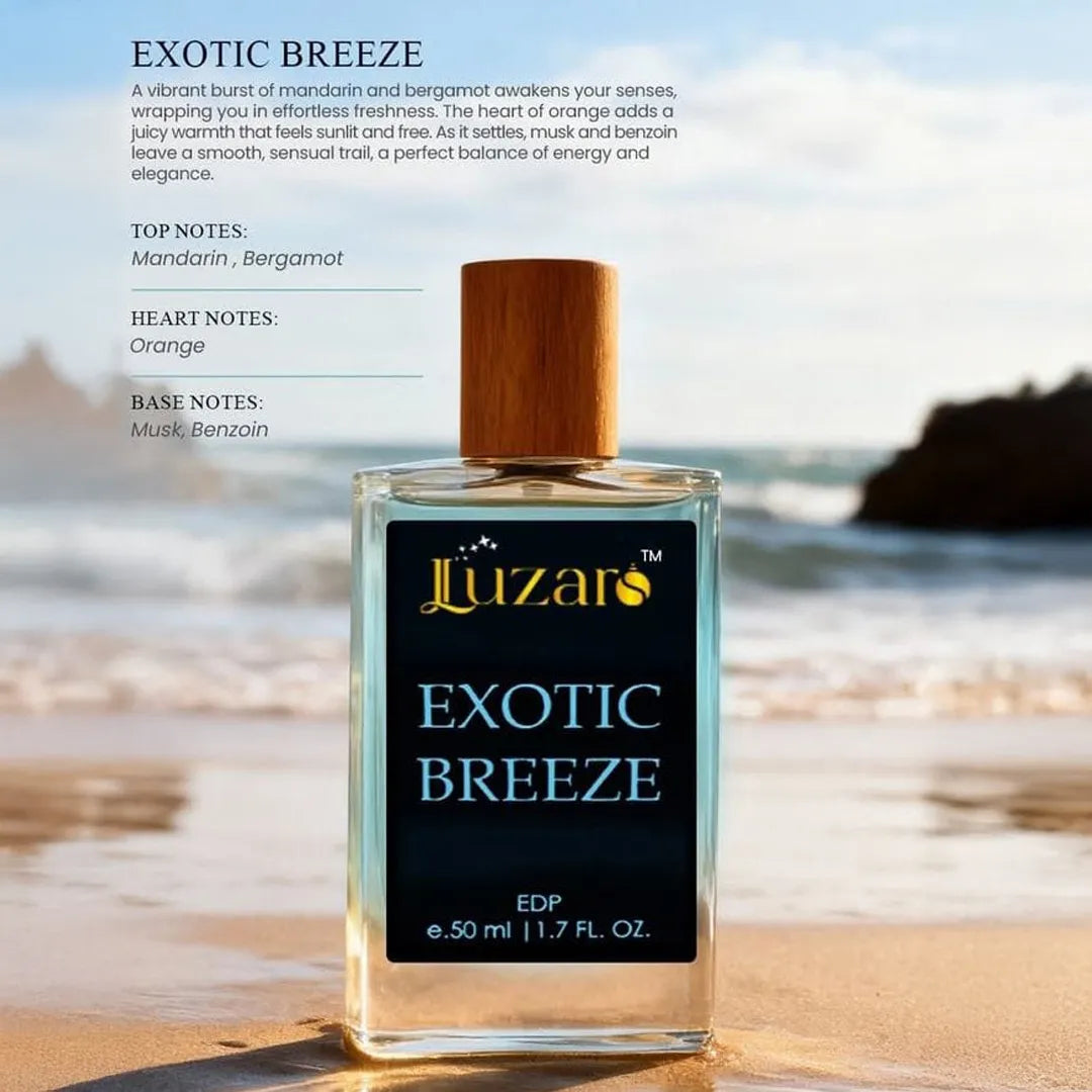 Exotic Breeze premium perfume featuring a vibrant and sophisticated scent