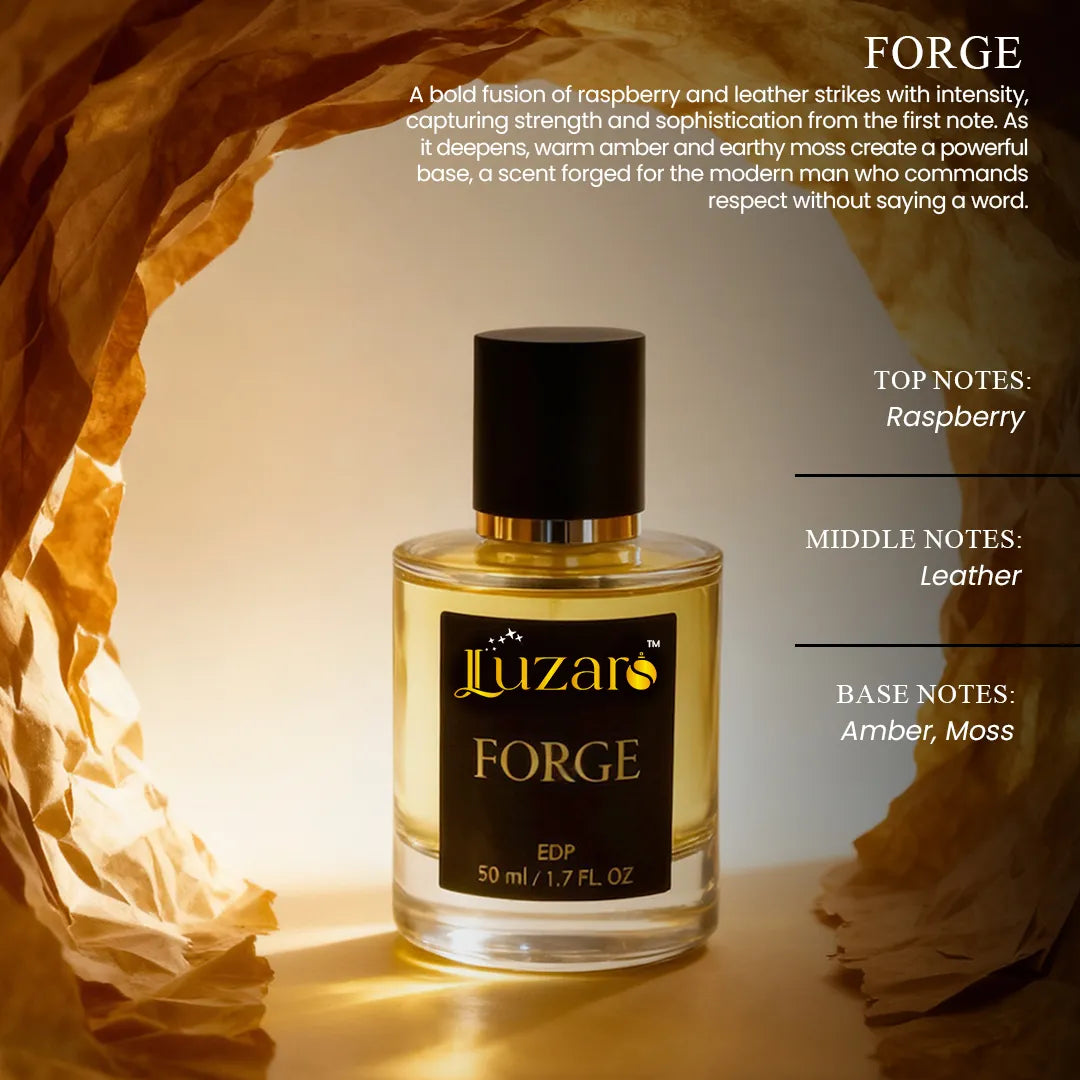 Forge premium perfume featuring a sophisticated and powerful scent